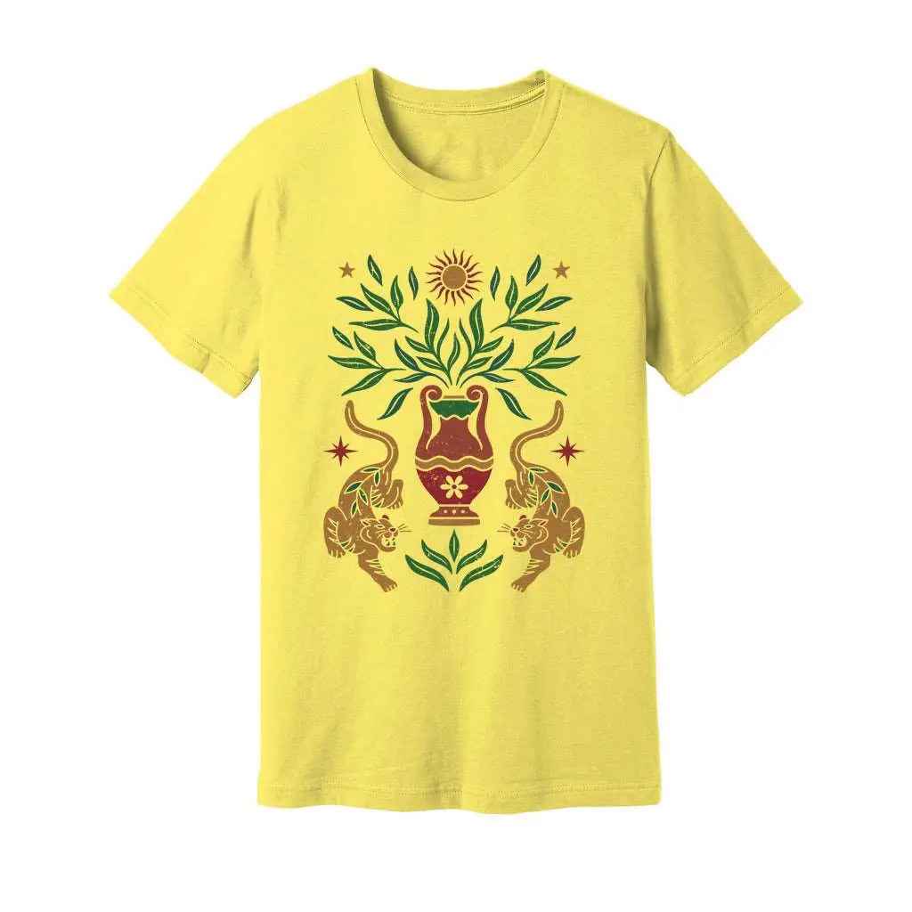 Boho Floral Tiger Sun T-Shirt