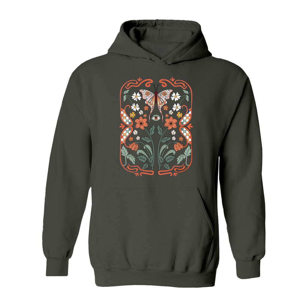 Art Nouveau Flowers Hoodie - Rue Mentana