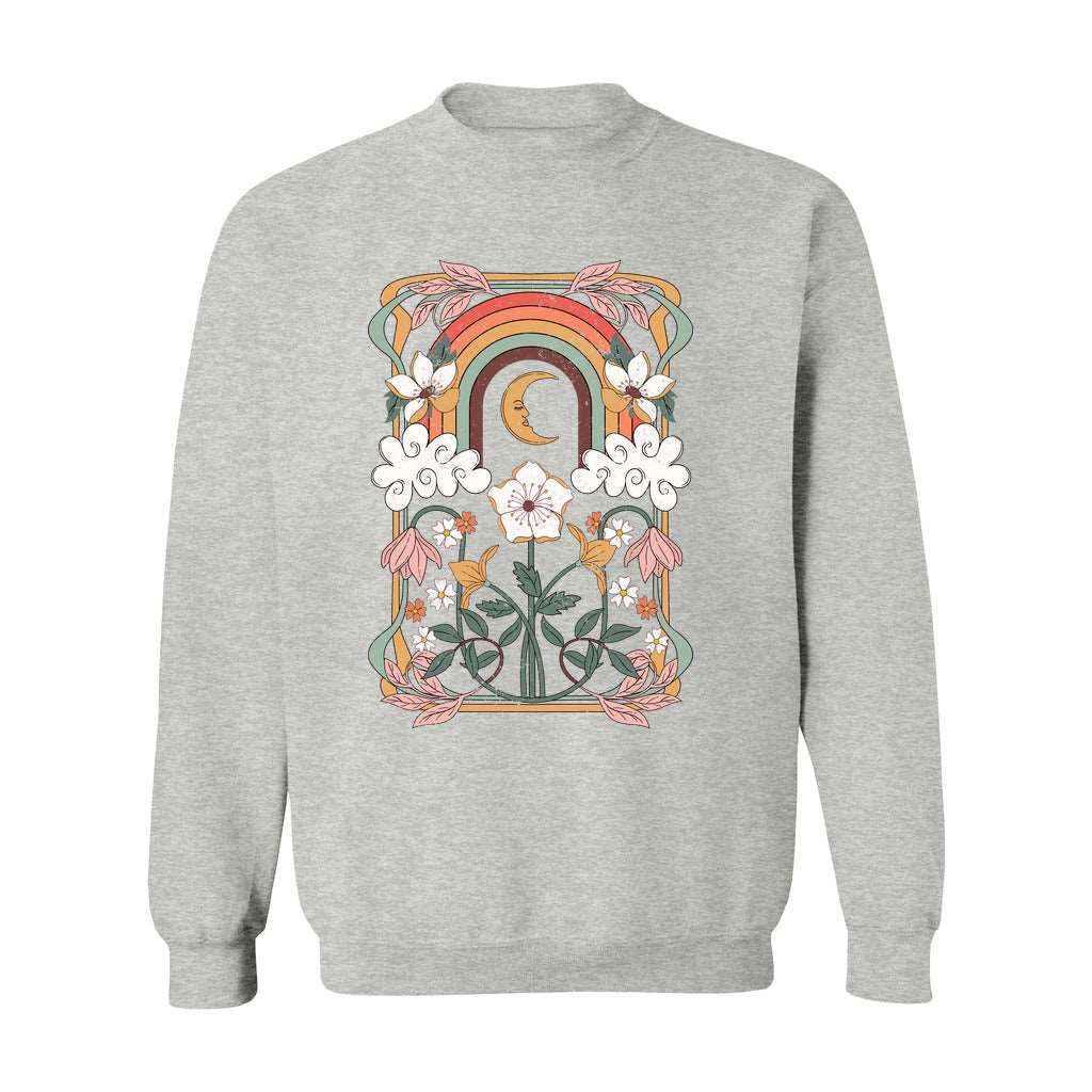 Art Nouveau Floral Rainbow Sweatshirt