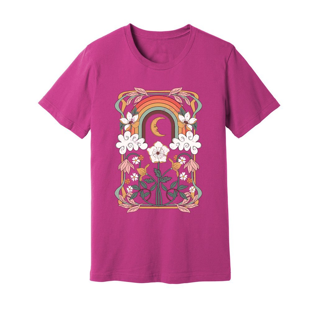 Art Nouveau Floral Rainbow T-Shirt - Rue Mentana