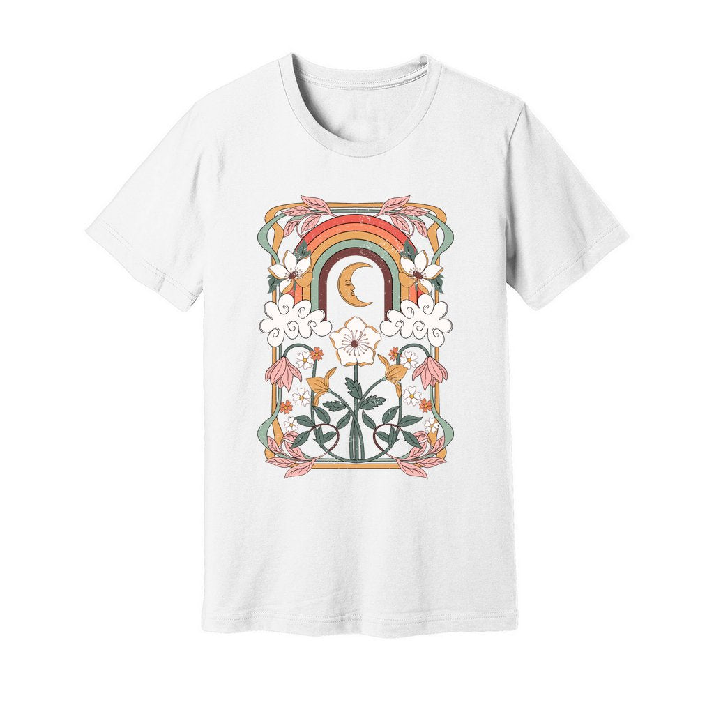 Art Nouveau Floral Rainbow T-Shirt - Rue Mentana