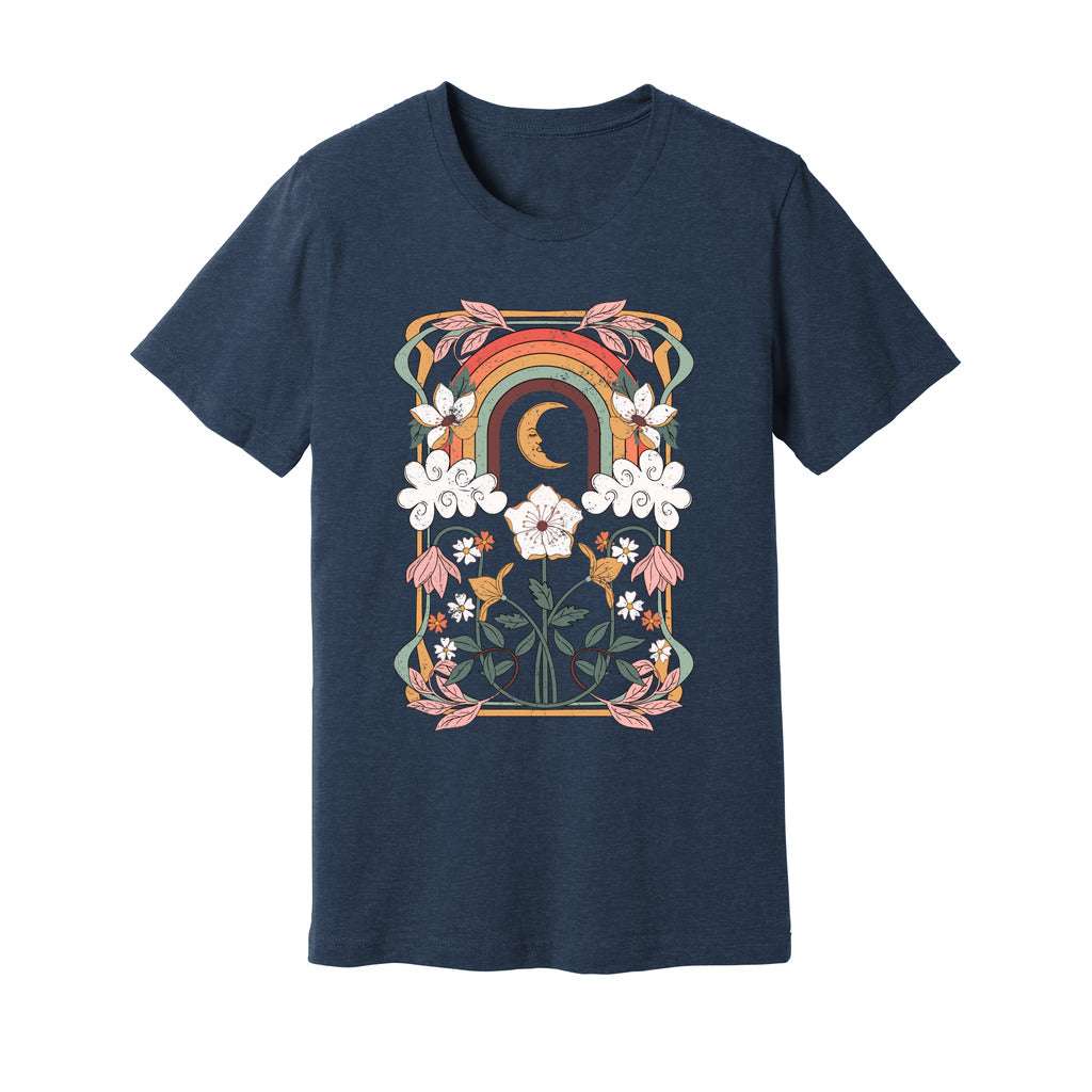 Art Nouveau Floral Rainbow T-Shirt - Rue Mentana