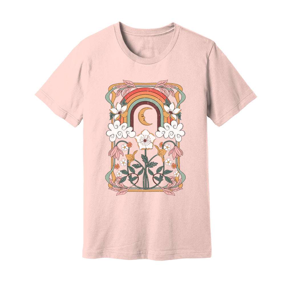Art Nouveau Floral Rainbow T-Shirt - Rue Mentana
