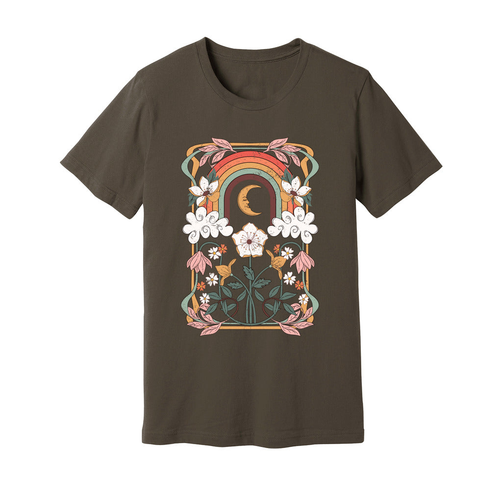 Art Nouveau Floral Rainbow T-Shirt - Rue Mentana