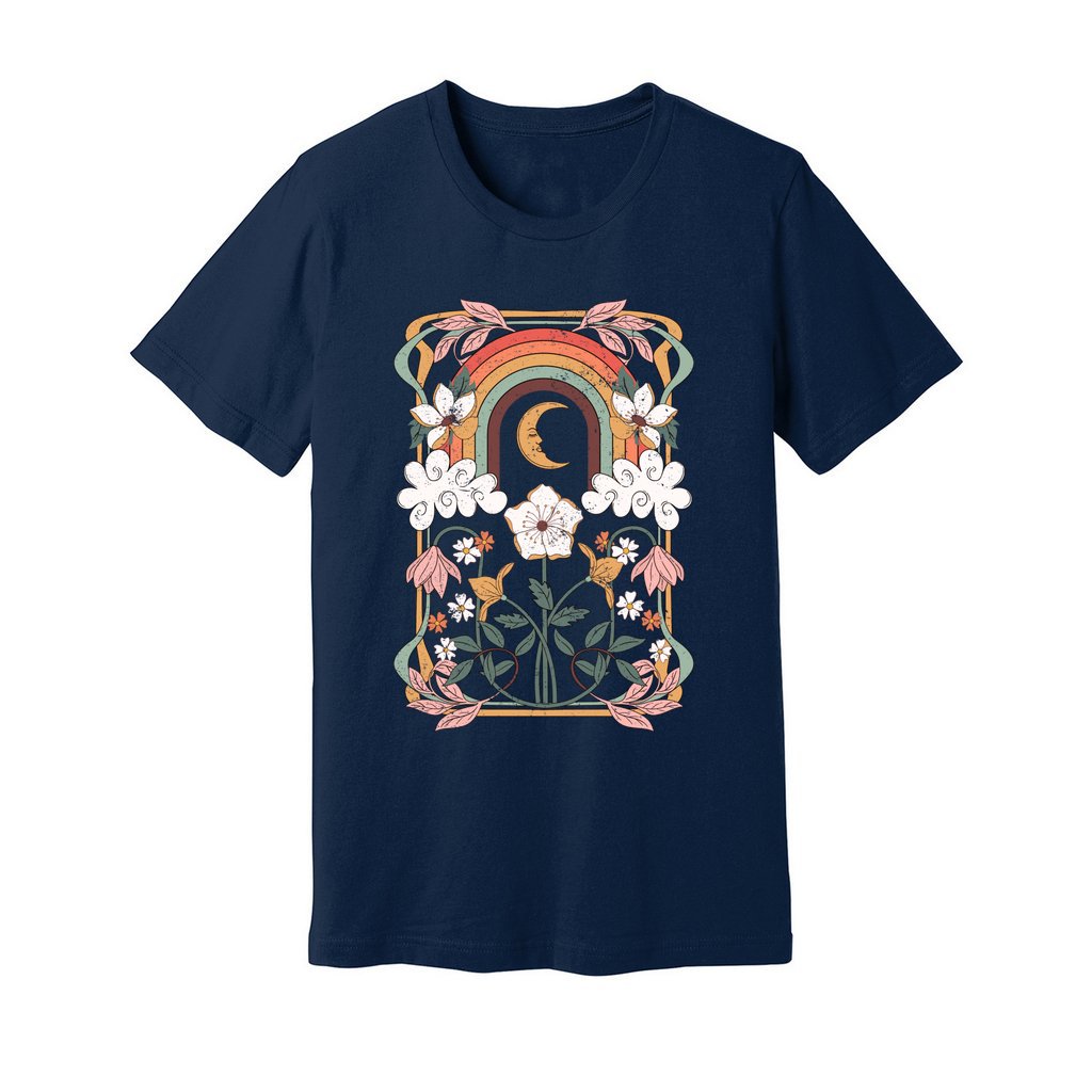 Art Nouveau Floral Rainbow T-Shirt - Rue Mentana