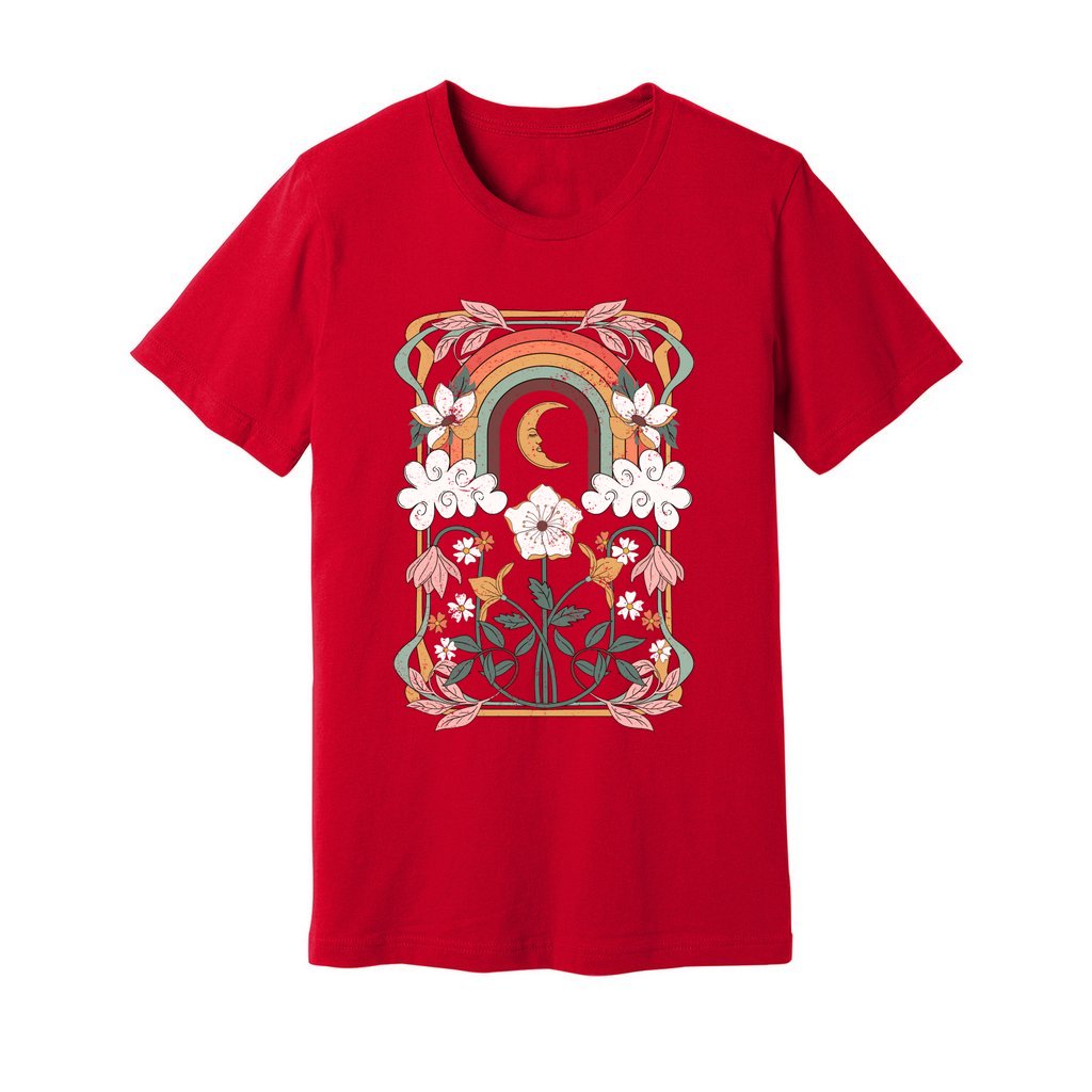 Art Nouveau Floral Rainbow T-Shirt - Rue Mentana