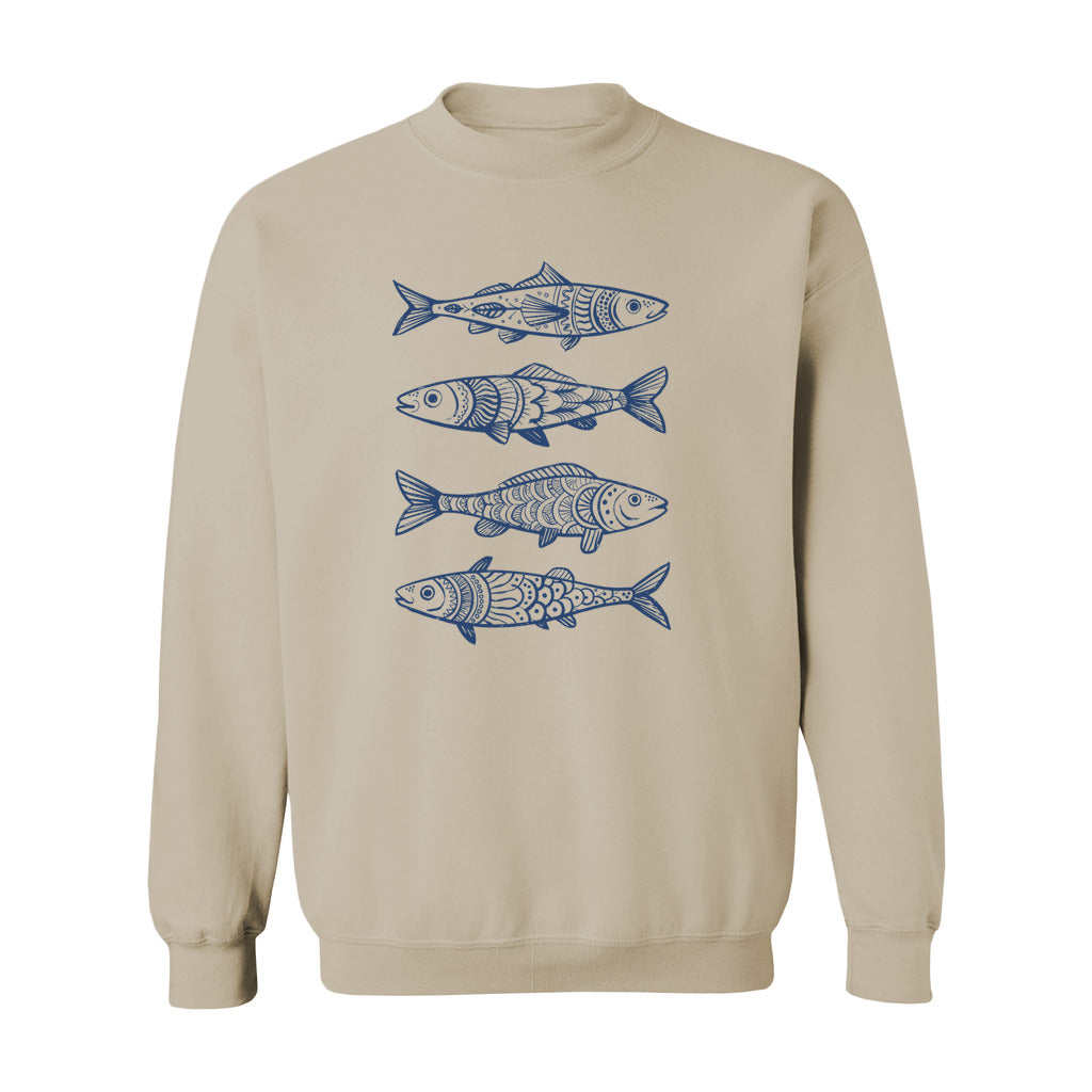 Boho Fish Pattern Sweatshirt - Rue Mentana