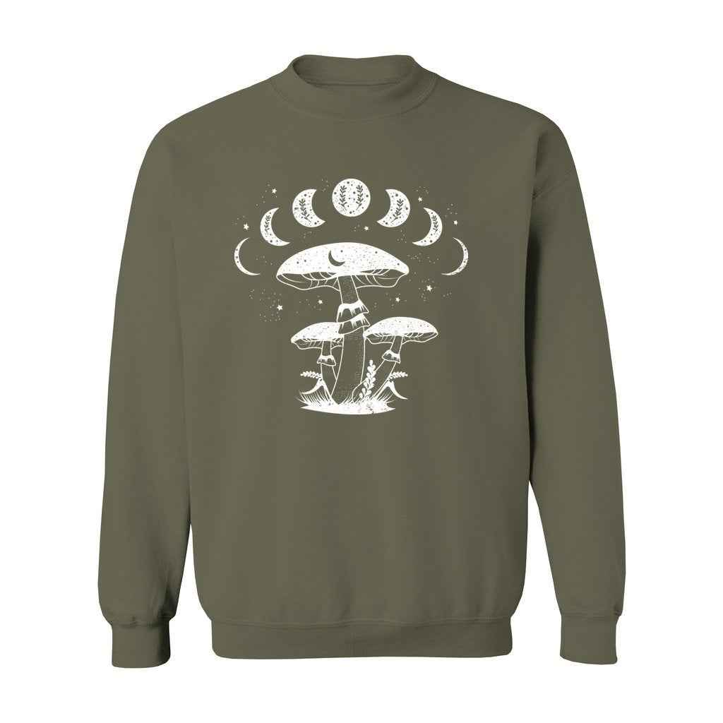 Mystical Mushrooms with Moon Phases Sweatshirt