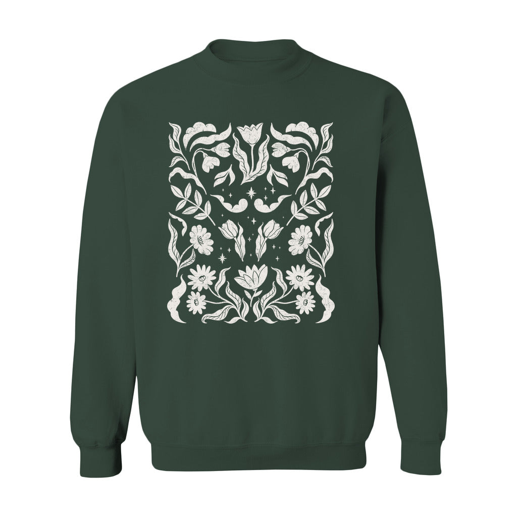 Ornate Floral Pattern Sweatshirt - Rue Mentana