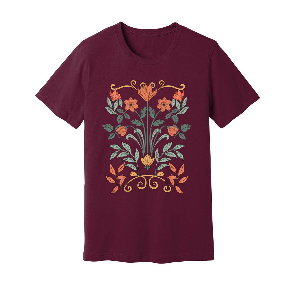 Floral Art Nouveau T-Shirt - Rue Mentana