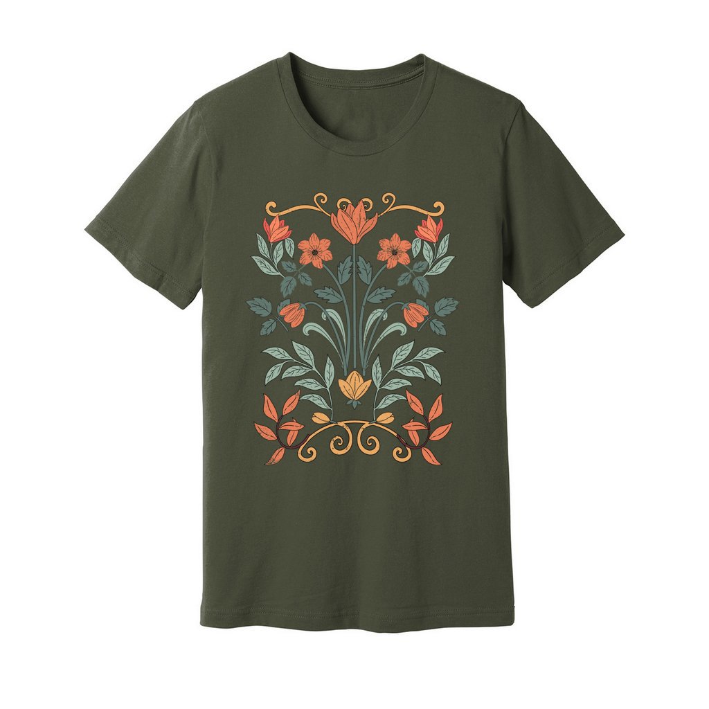 Floral Art Nouveau T-Shirt - Rue Mentana