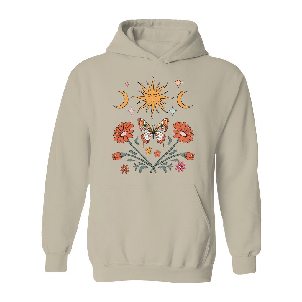 Sun Moon Flower Hoodie - Rue Mentana