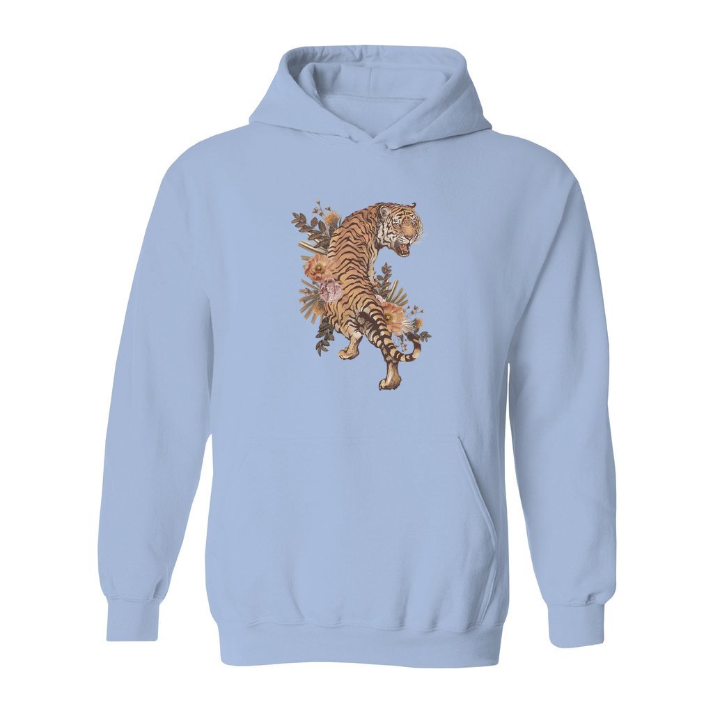 Tiger With Flowers Hoodie - Rue Mentana