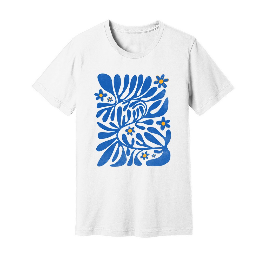 Blue Matisse Flowers T-Shirt - Rue Mentana