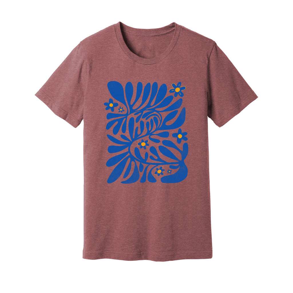 Blue Matisse Flowers T-Shirt - Rue Mentana