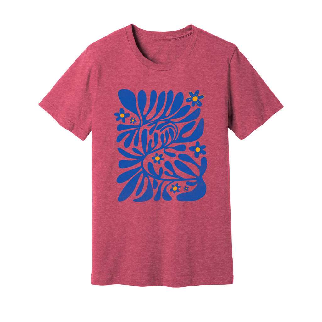 Blue Matisse Flowers T-Shirt - Rue Mentana