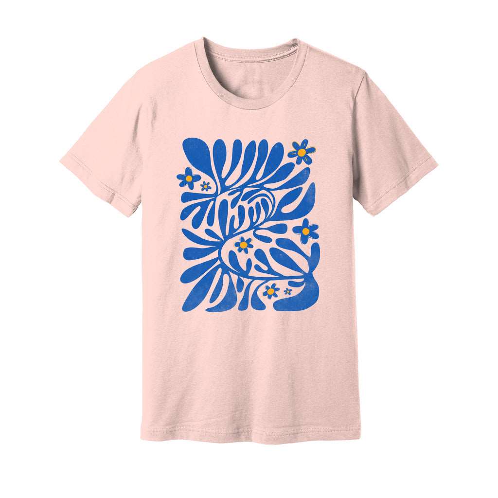 Blue Matisse Flowers T-Shirt - Rue Mentana