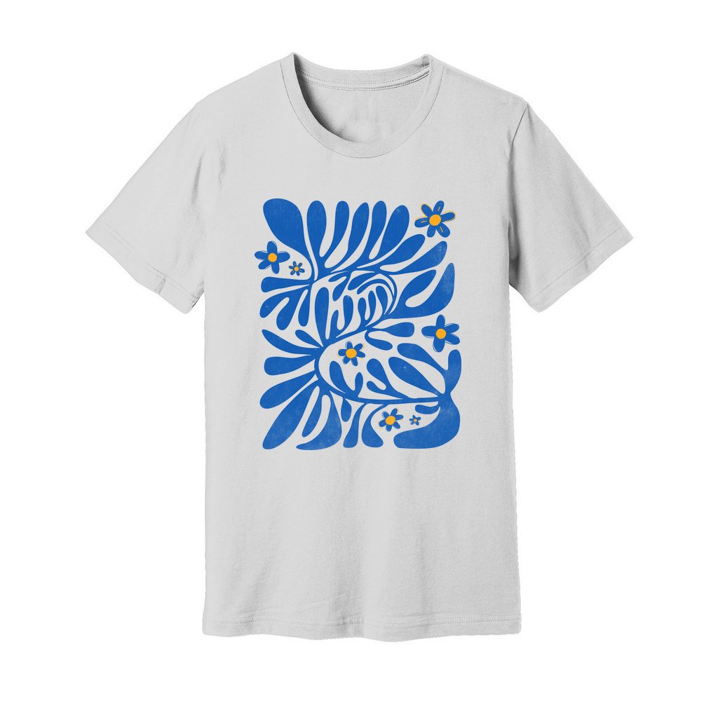 Blue Matisse Flowers T-Shirt - Rue Mentana