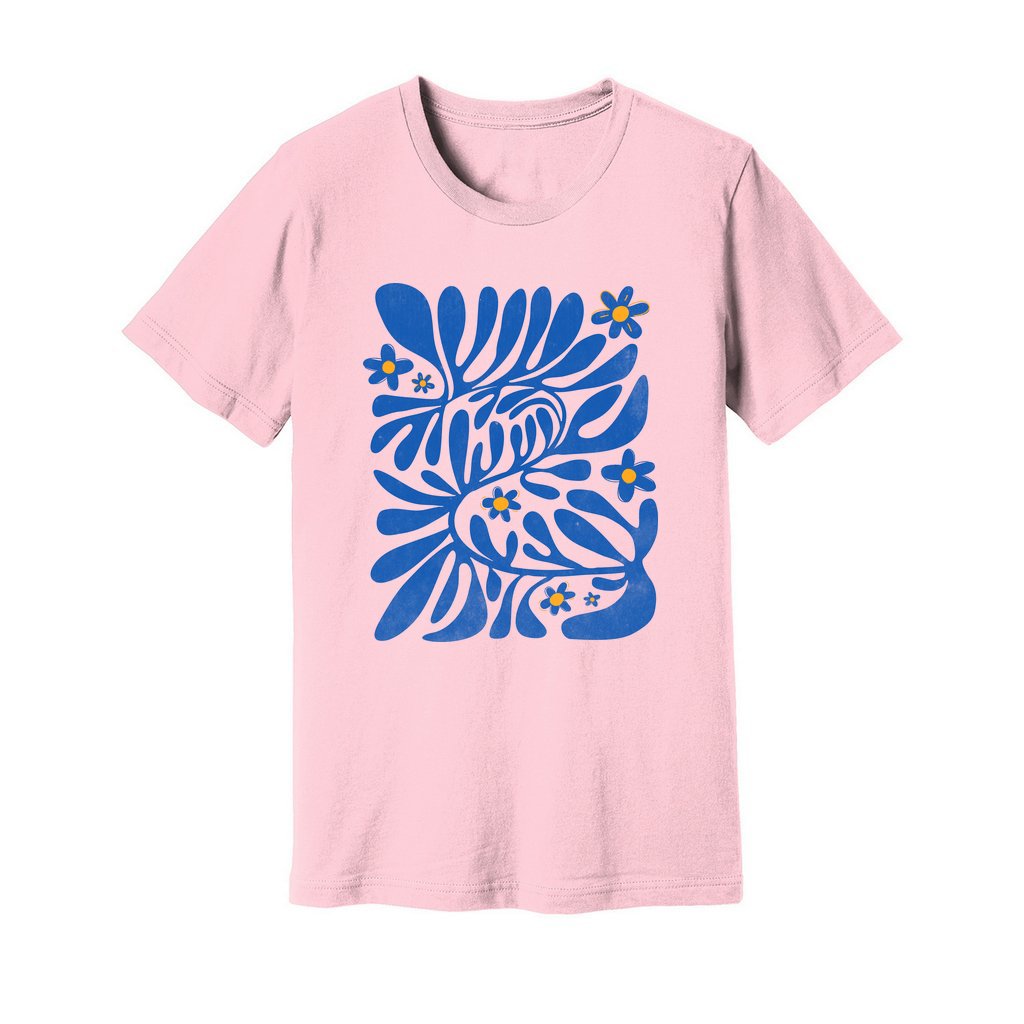 Blue Matisse Flowers T-Shirt - Rue Mentana