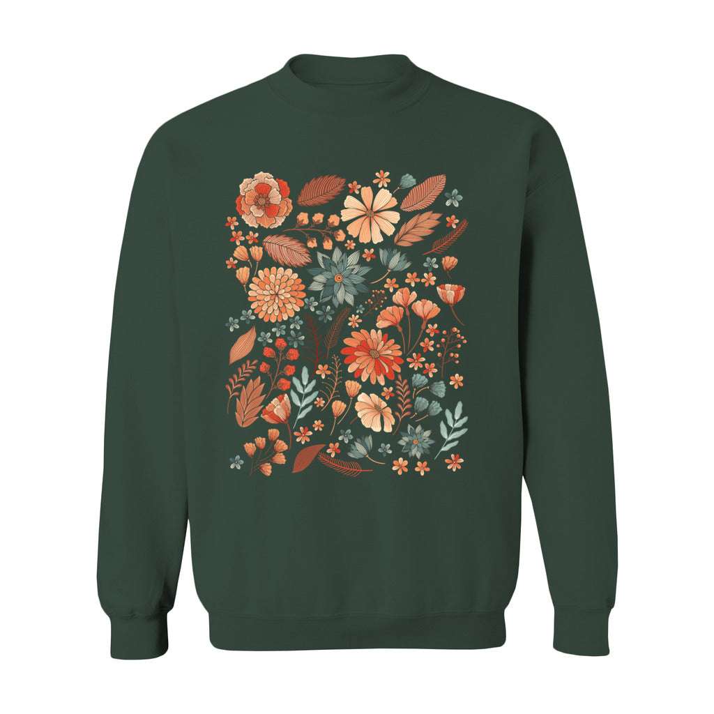 Rustic Pressed Flowers Sweatshirt - Rue Mentana
