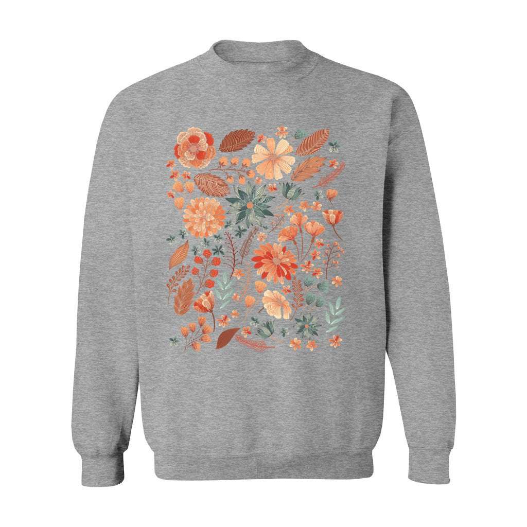 Rustic Pressed Flowers Sweatshirt - Rue Mentana
