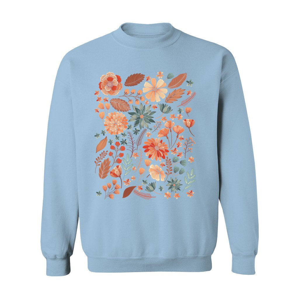 Rustic Pressed Flowers Sweatshirt - Rue Mentana