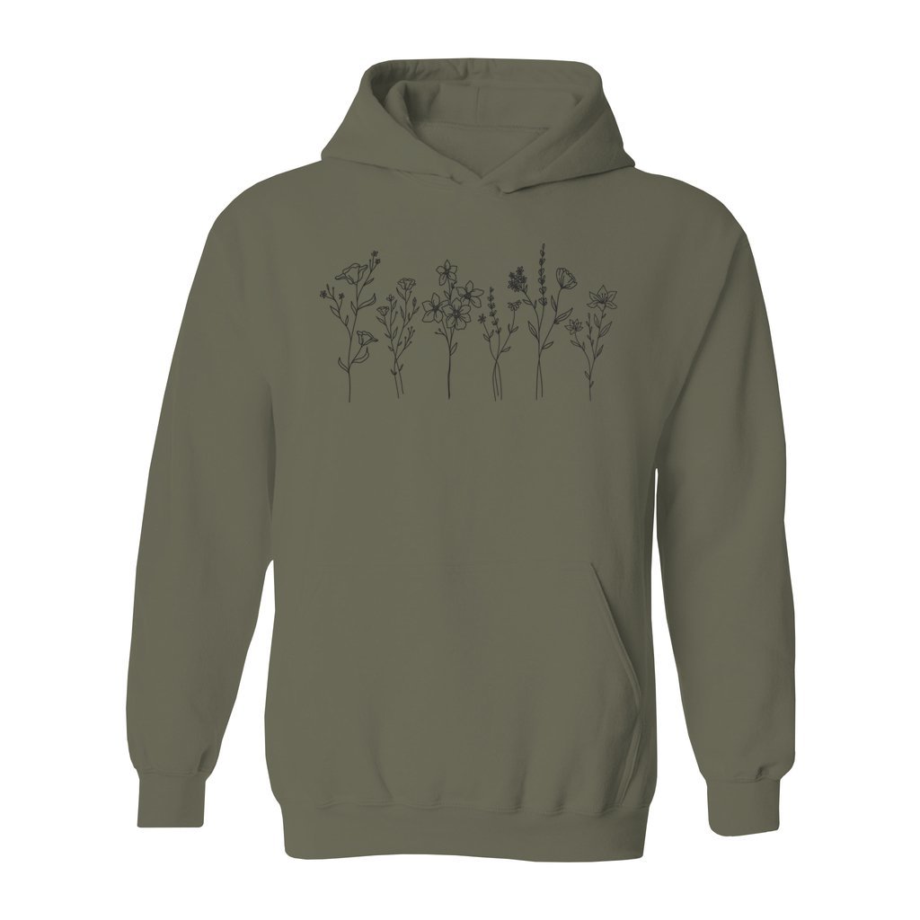 Flowers Drawing Hoodie - Rue Mentana