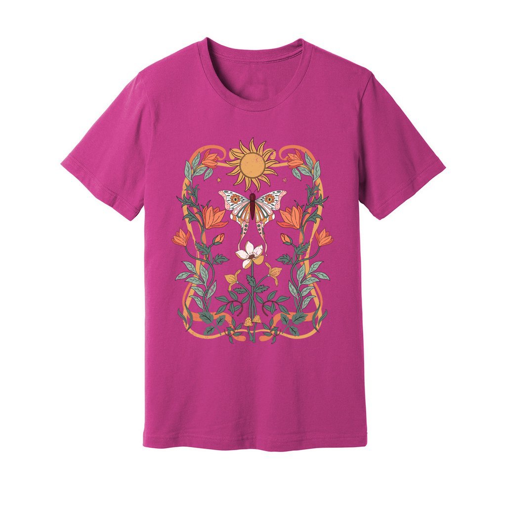 Sunlit Blooms & Wings T-Shirt - Rue Mentana