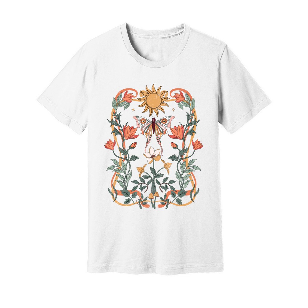 Sunlit Blooms & Wings T-Shirt - Rue Mentana