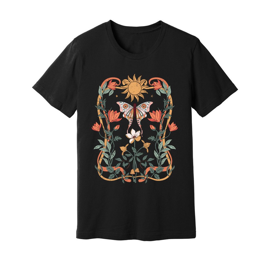 Sunlit Blooms & Wings T-Shirt - Rue Mentana