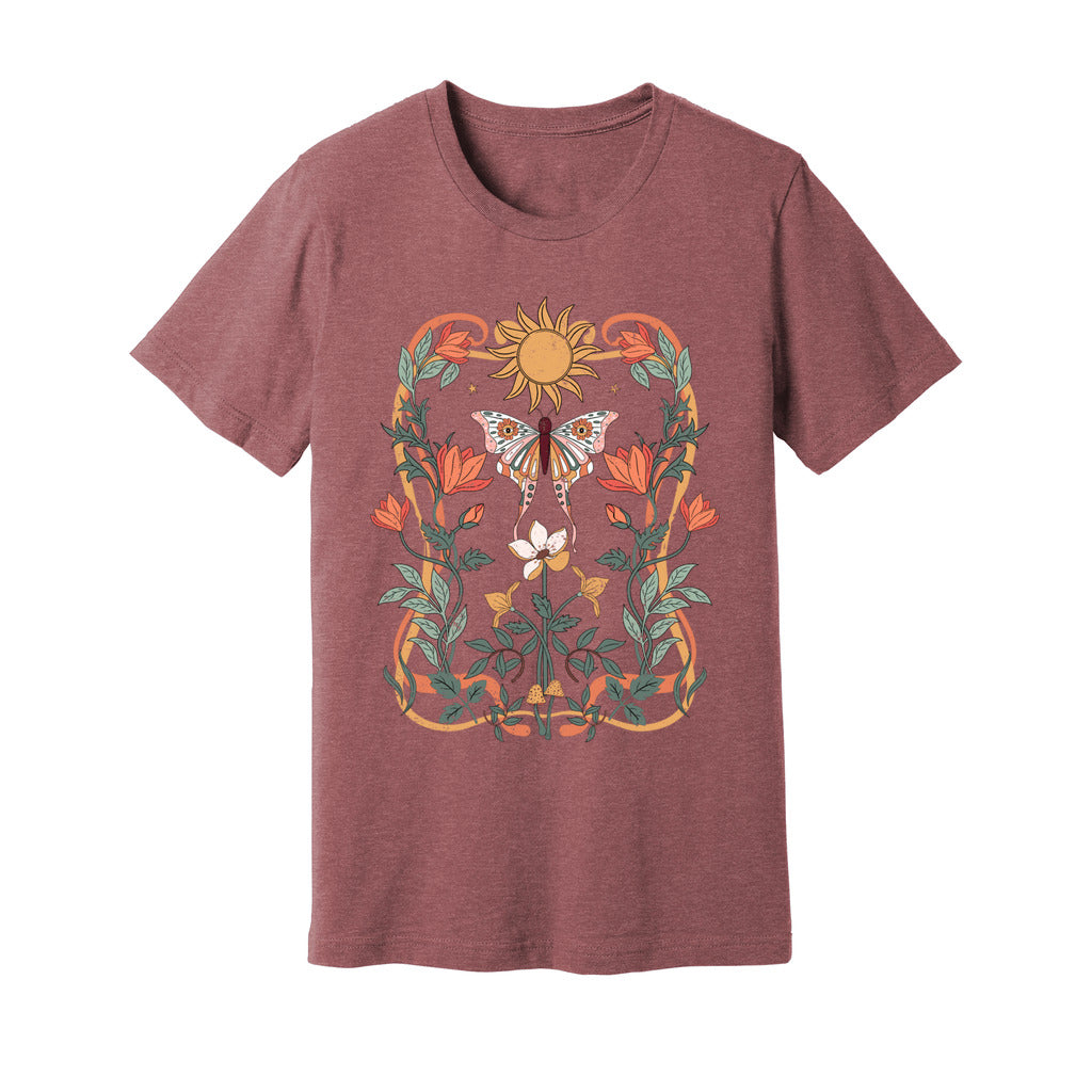 Sunlit Blooms & Wings T-Shirt - Rue Mentana