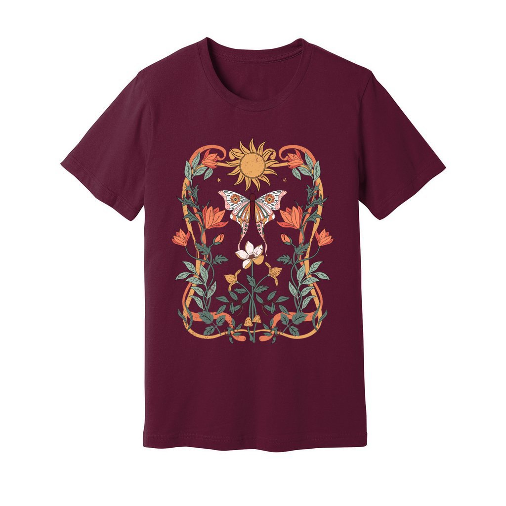 Sunlit Blooms & Wings T-Shirt - Rue Mentana