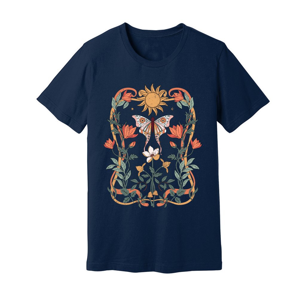 Sunlit Blooms & Wings T-Shirt - Rue Mentana
