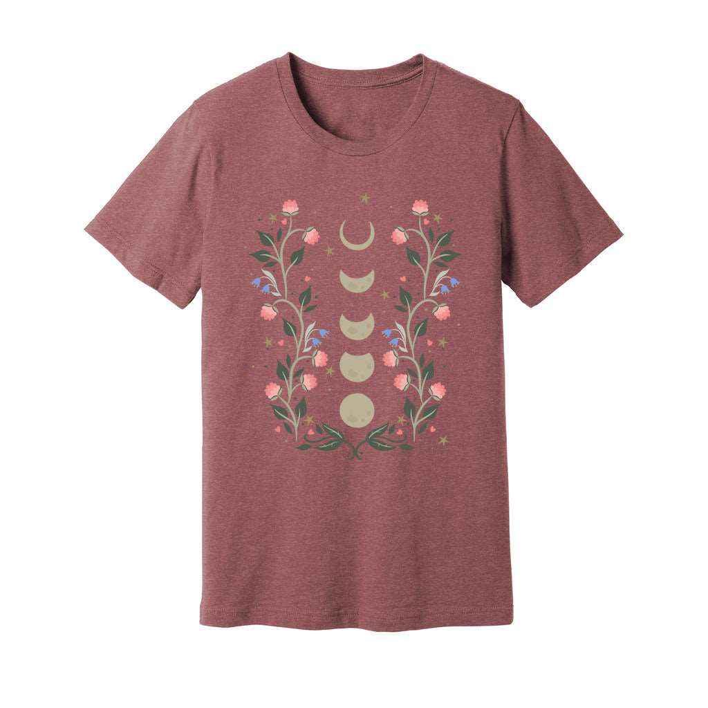 Floral Moon Phases T-Shirt