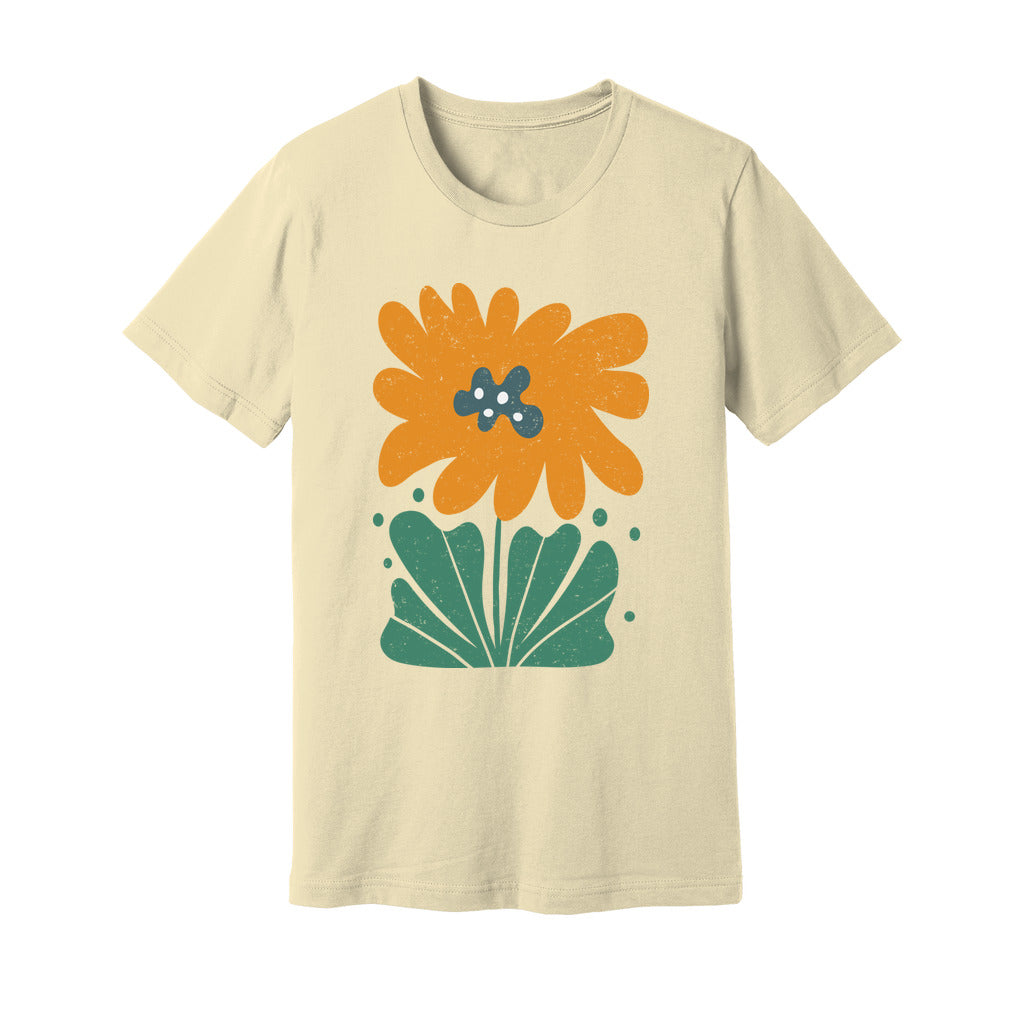 Orange Abstract Flowers T-Shirt - Rue Mentana