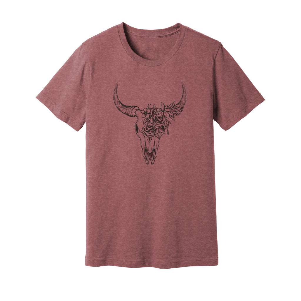 Boho Bull Skull T-Shirt - Rue Mentana