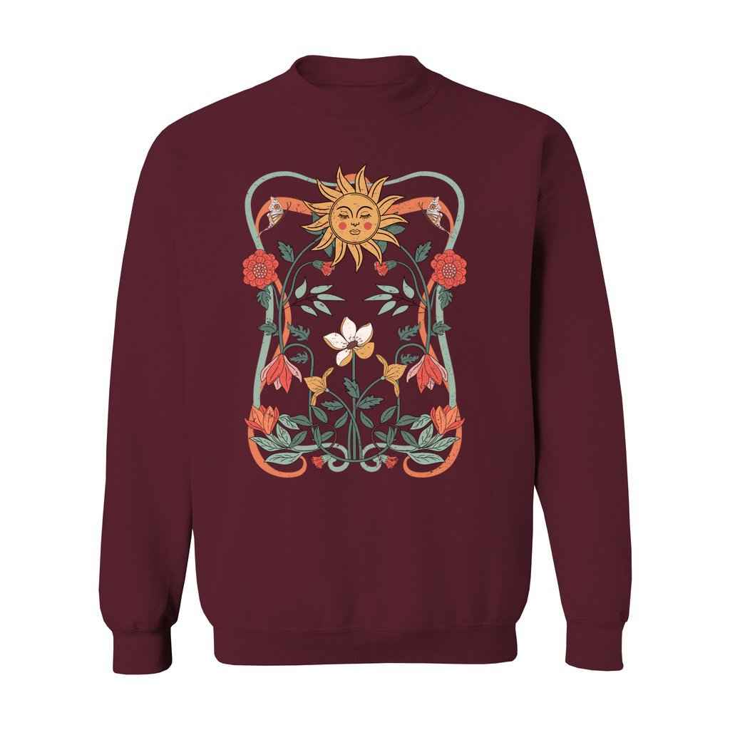 Mystical Celestial Graphic Crewneck Sweatshirt