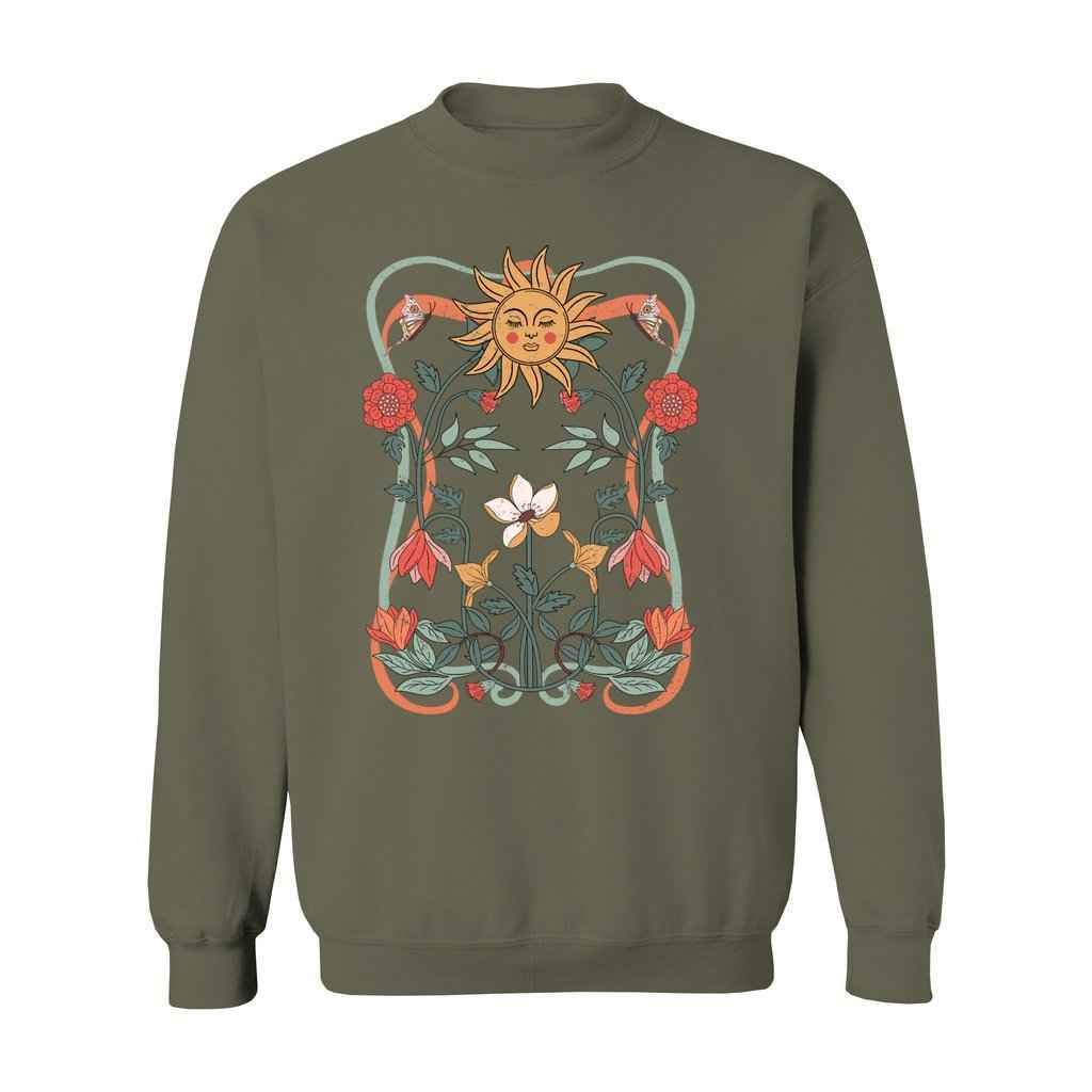 Mystical Celestial Graphic Crewneck Sweatshirt
