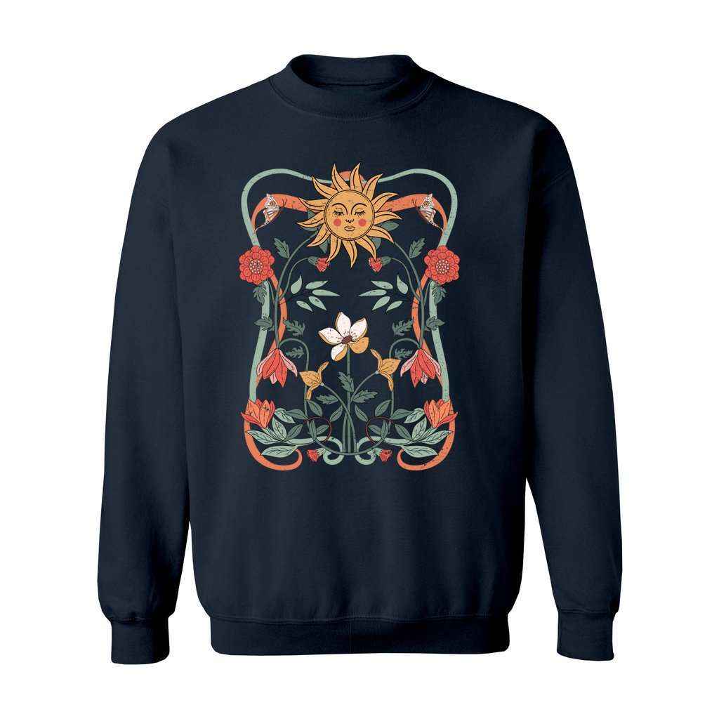 Mystical Celestial Graphic Crewneck Sweatshirt