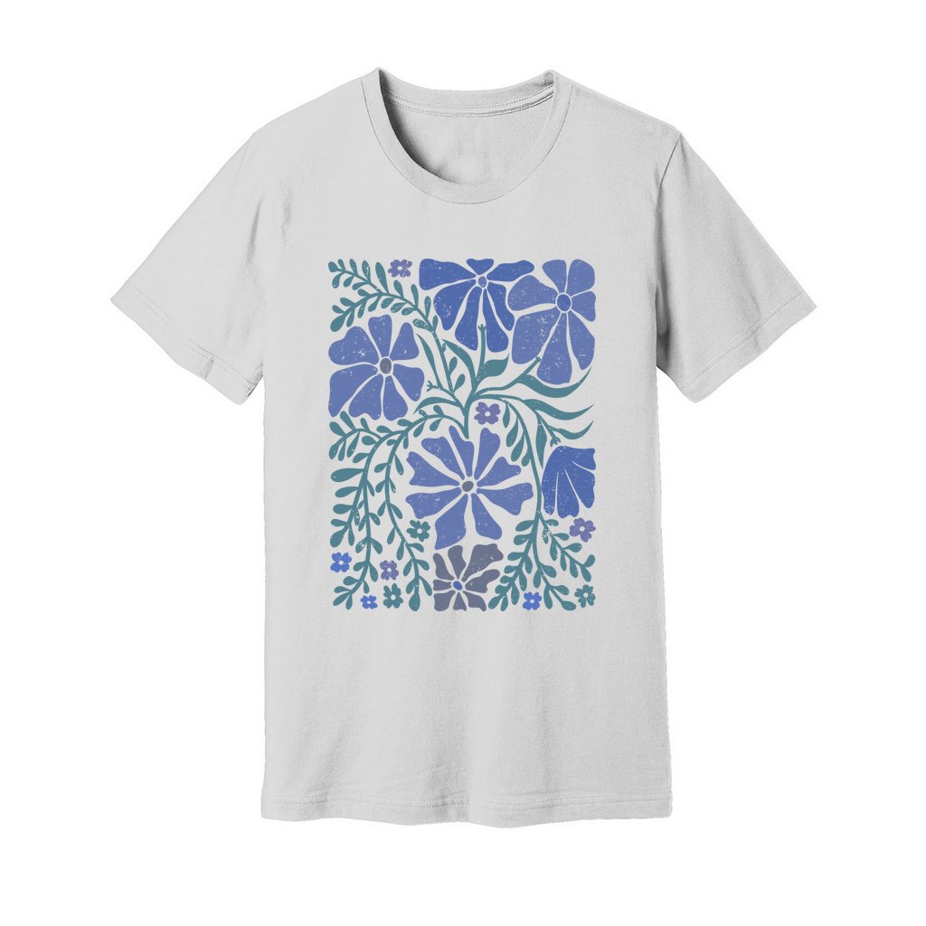 Blue Matisse Flowers T-Shirt - Rue Mentana