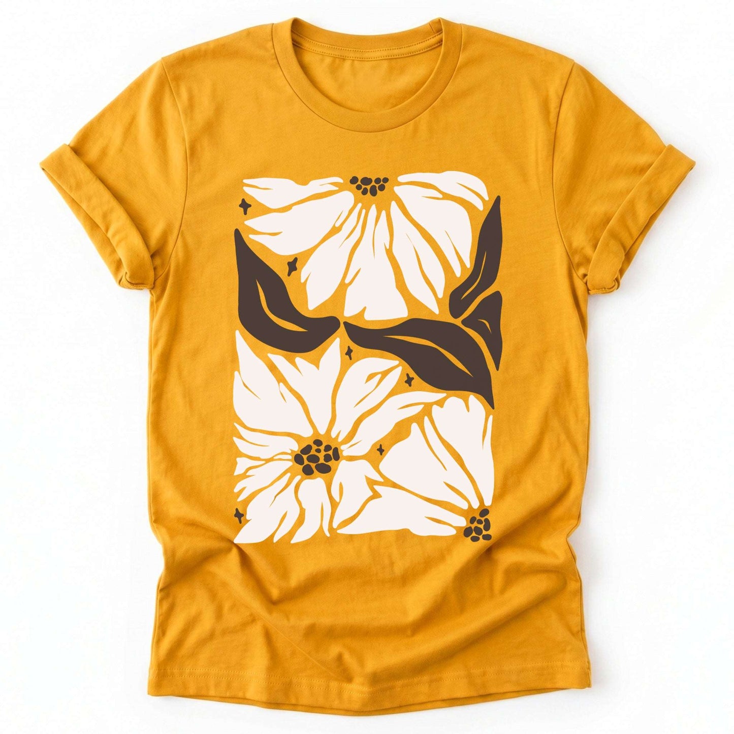 Abstract Retro Flowers Classic T-Shirt