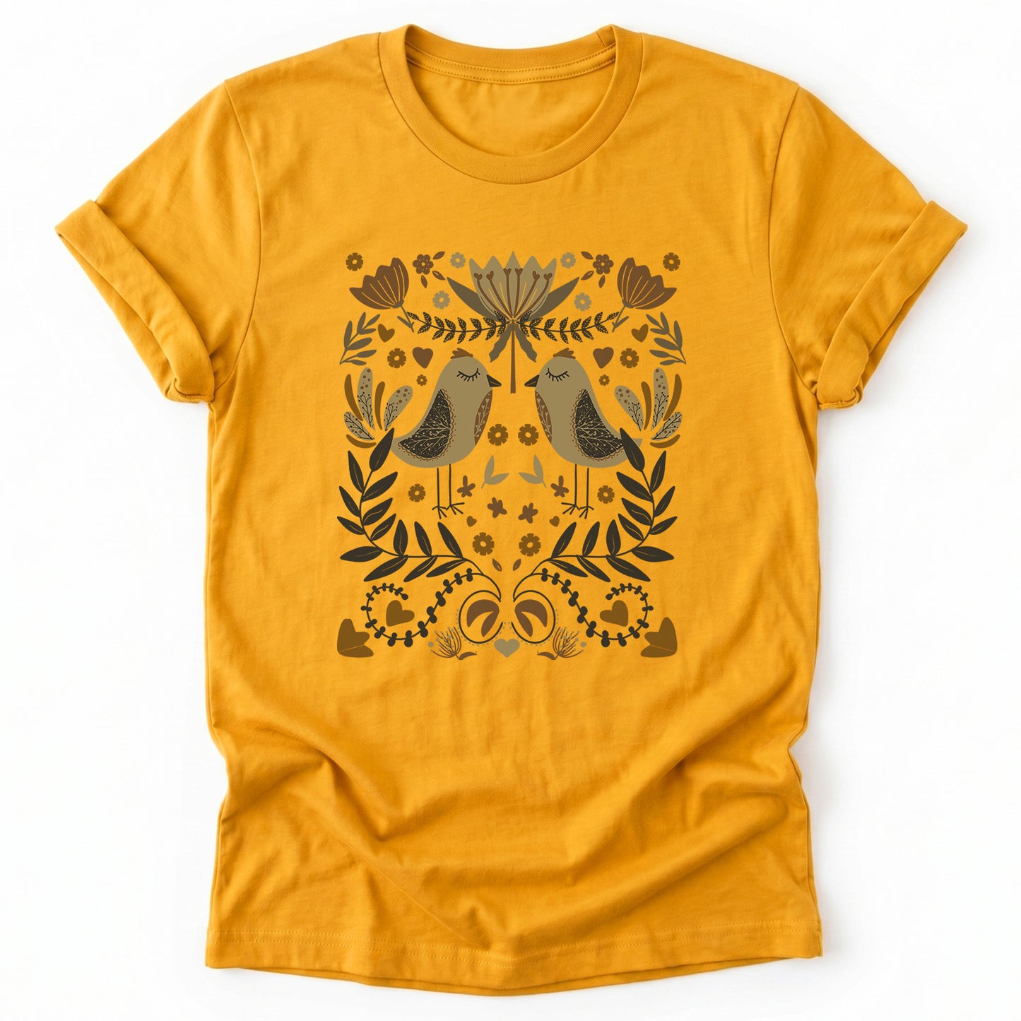 Folk Birds & Blooms Classic T-Shirt