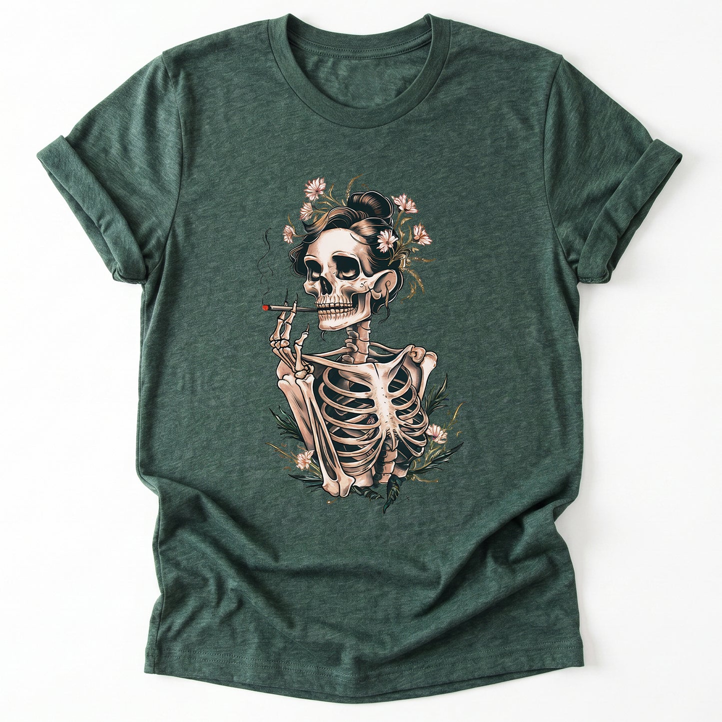 Sassy Skeleton Boho Floral Classic T-Shirt