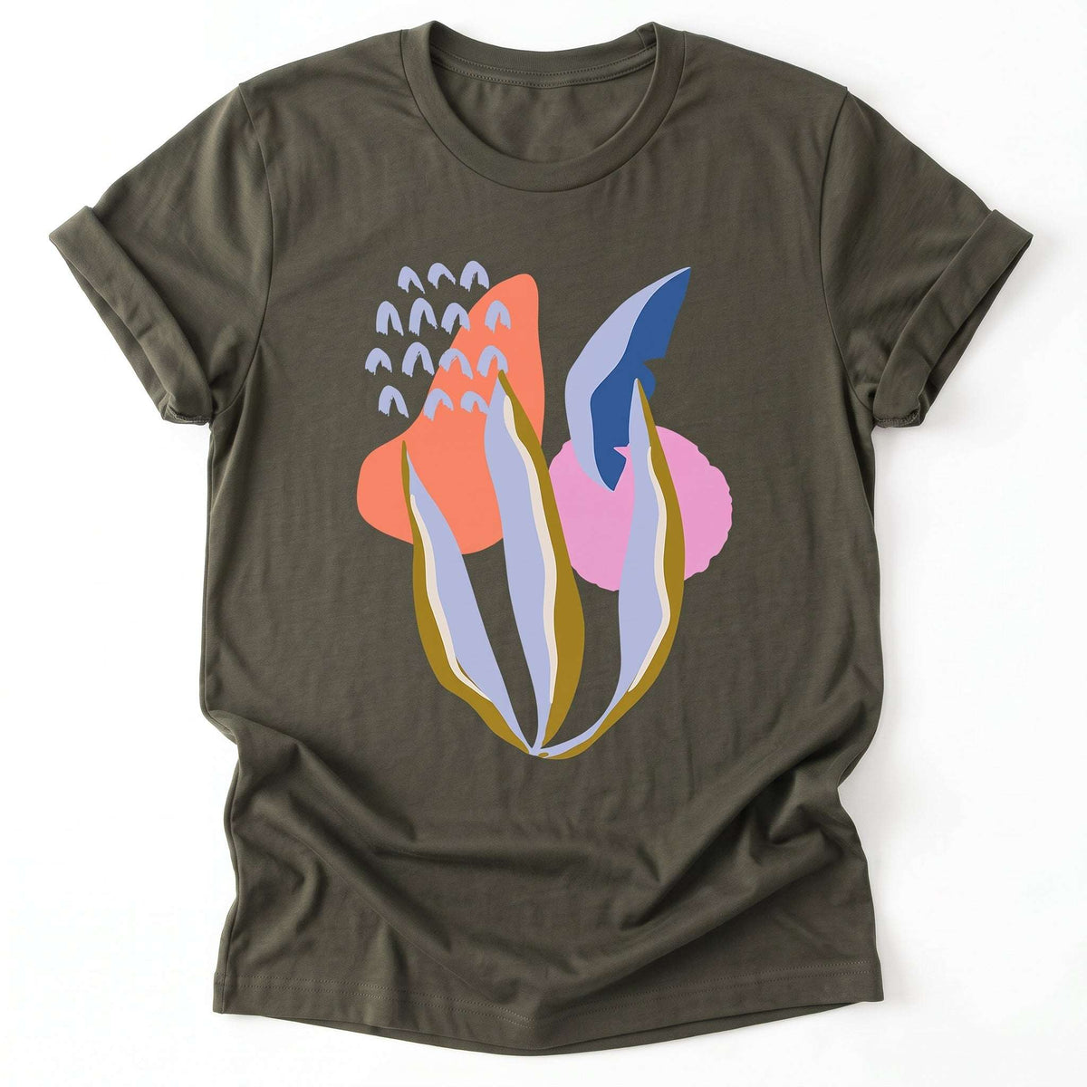 Botanical Linework Classic T-Shirt - Army