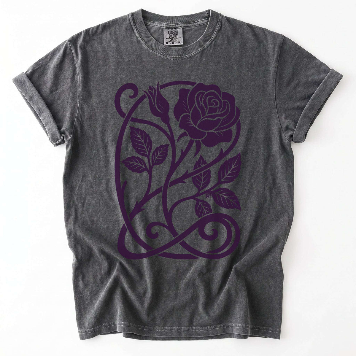 Art Nouveau Rose Vintage Washed T-Shirt