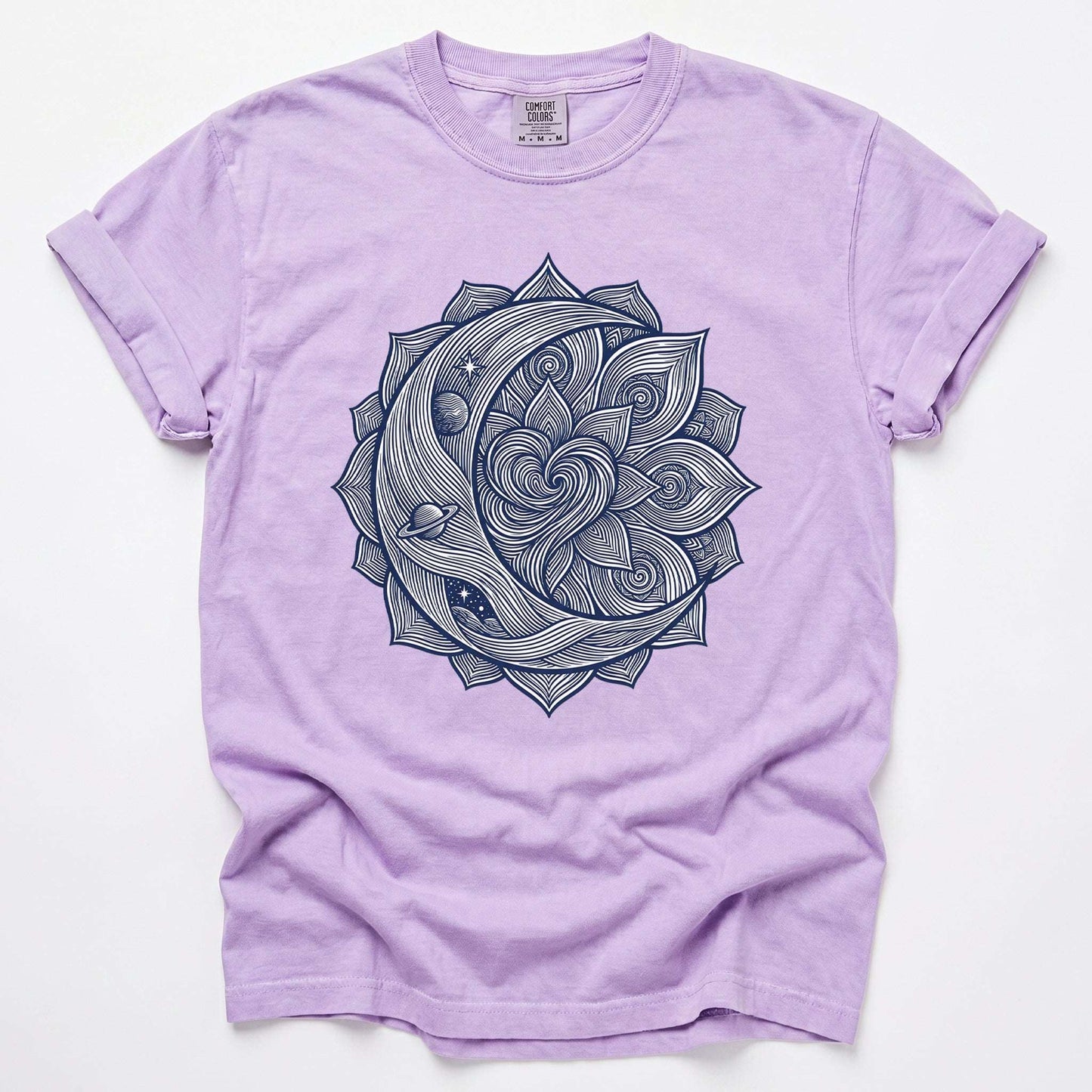 Celestial Heart Mandala Vintage Washed T-Shirt