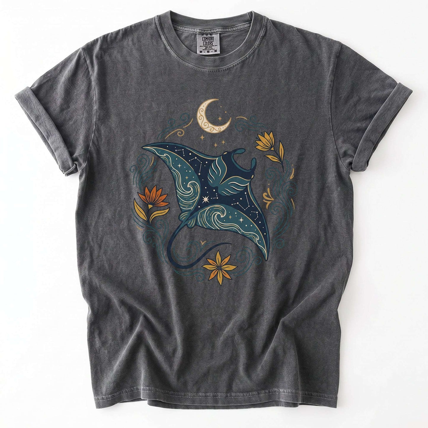 Celestial Manta Ray Vintage Washed T-Shirt