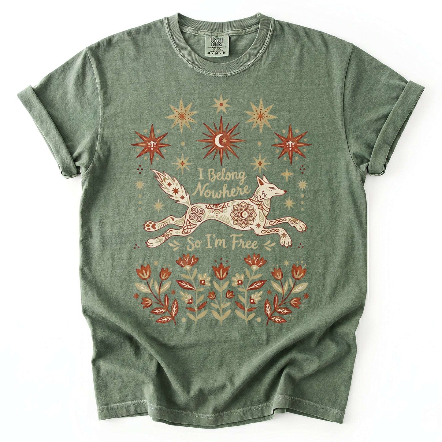 I Belong Nowhere So I'm Free Vintage Washed T-Shirt