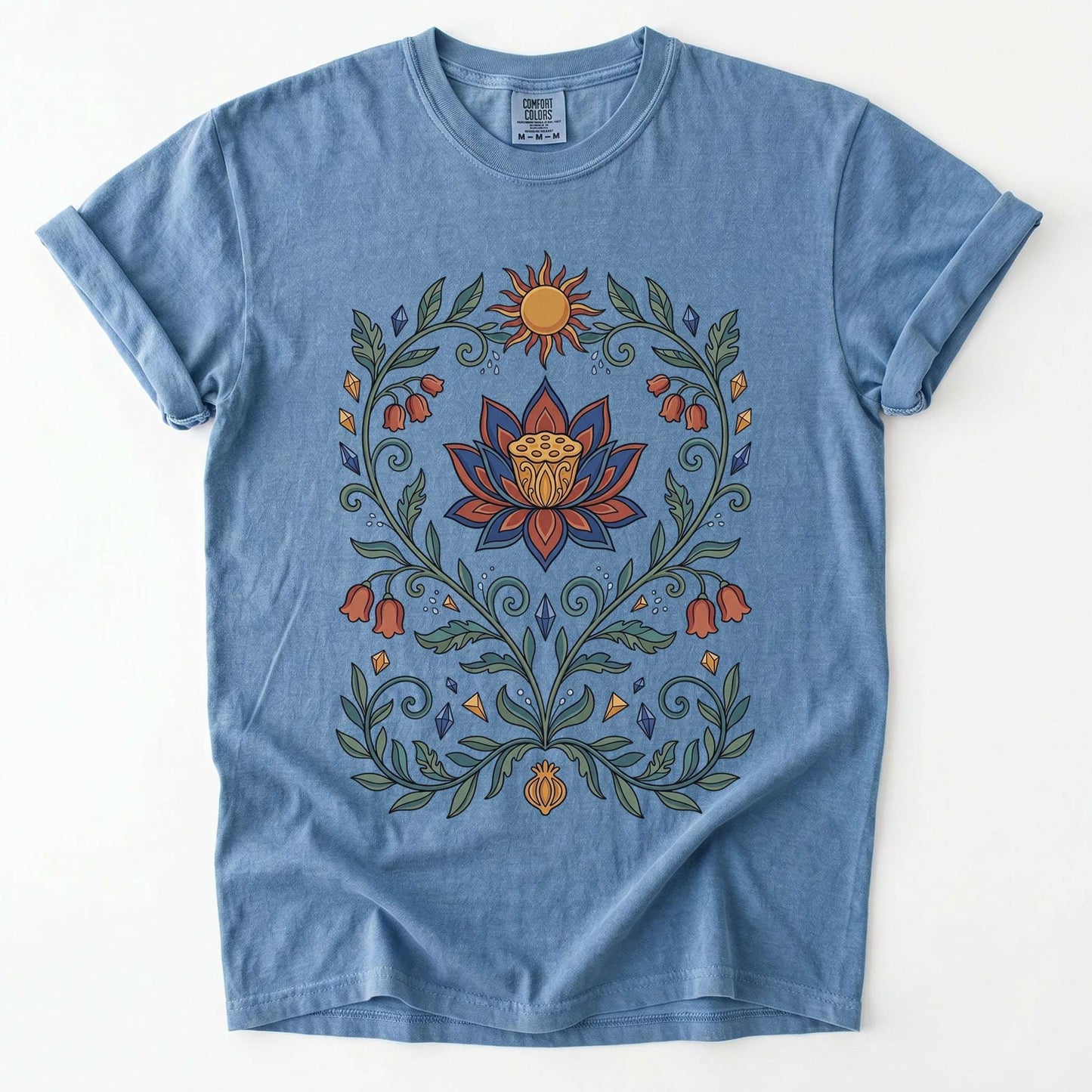 Lotus Sunburst Vintage Washed T-Shirt