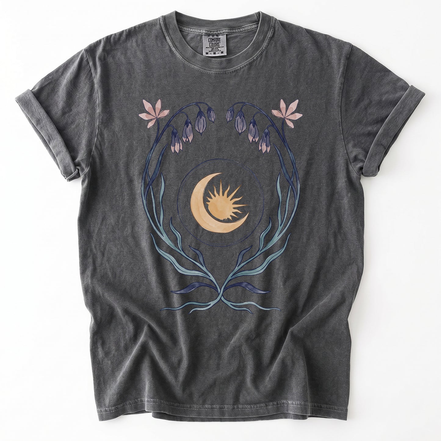 Art Nouveau Bellflower Vintage Washed T-Shirt